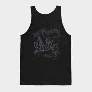 Grey Fox Reunion (gray on black) Tank Top